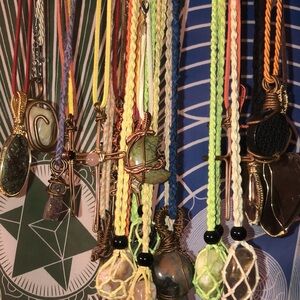 Handcrafted Stone Pendant Necklaces